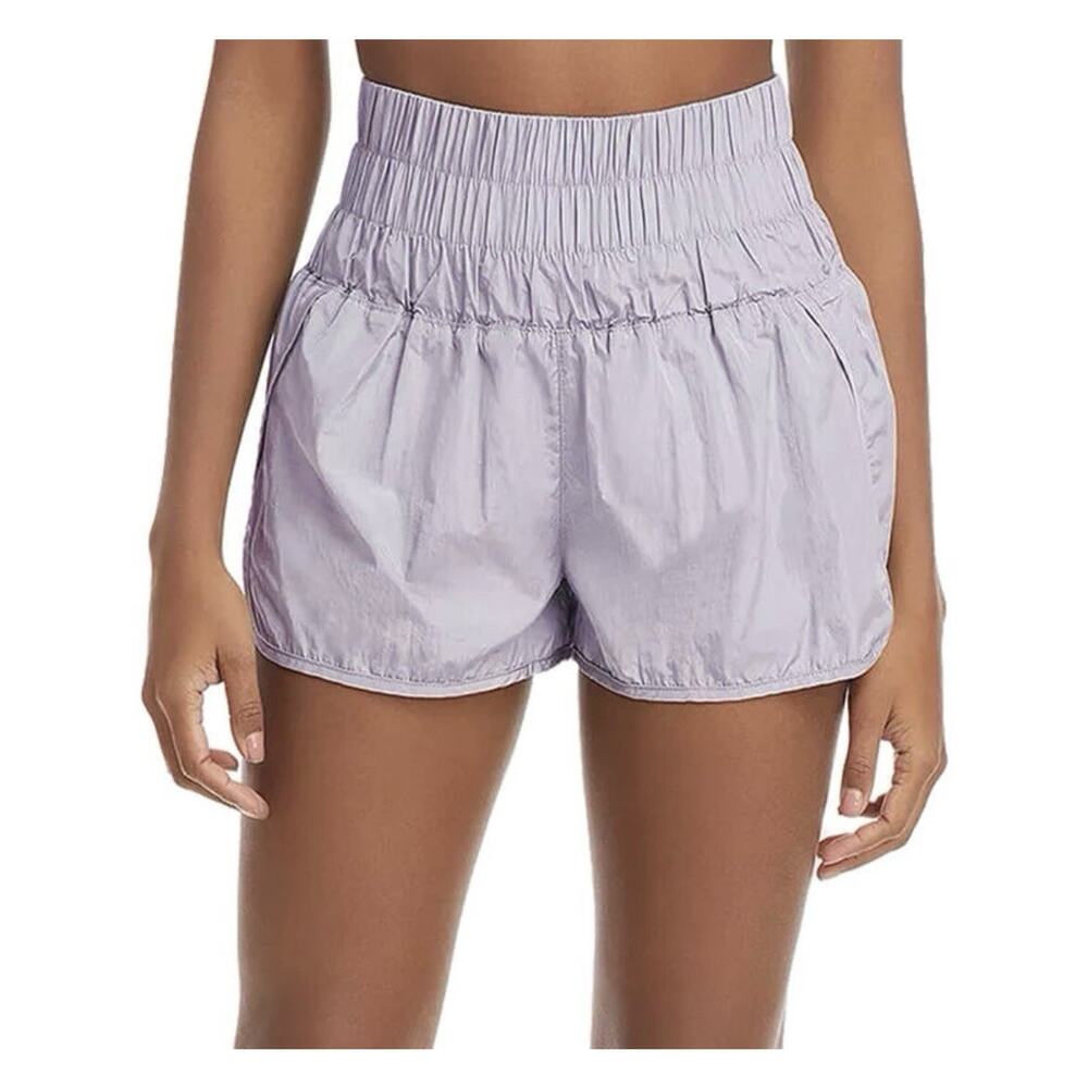 FP Movement Free People The Way Home Shorts Womens Small Purple High Rise Lined